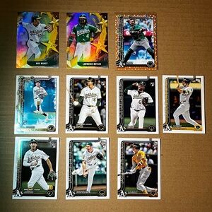 Athletics MLB Topps MVP Stars Card Lot of 10